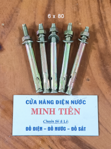 Combo 5 con Tắc kê sắt  Bu lông nở sắt  nở rút thép 6 ly 8 ly 10 ly 12 ly nhiều kích thước khác nhau