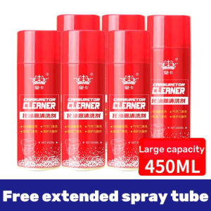 6PCS 450ml Carb Cleaner 化油器清洗剂 Throttle Body / Carburetor & Choke Cleaning Agent with Extended Spray Tube Car Care Accessories