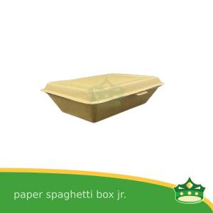[50 pcs] paper spaghetti jr. box kraft brown for take-outs and delivery of meals ulam rice toppings appetizers kanin at ulam balot sa karton laminated inside no leak sauce