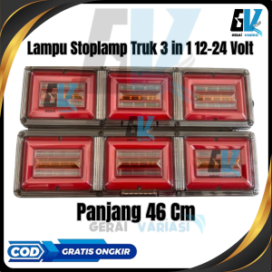 Lampu StopLamp Rem Led Belakang Mobil Canter Truk 515 12-24 Volt