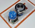 Nút nhấn nhả 19mm 5V Inox 304 LED trắng 6 chân đầu nhô. 