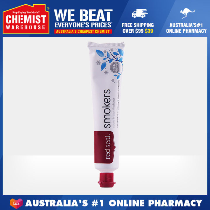 (EXP Date 2024/08/12) Red Seal Smokers Toothpaste 100g Whitening & Breath Freshner [Chemist