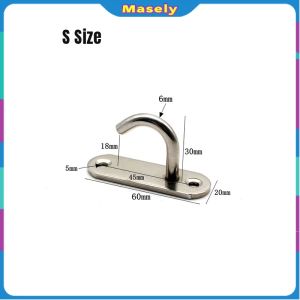 Masely Stainless Steel Ceiling Mount Hooks Wall Boat Garage Hammock Hanger Ring Plate Mount 1Pc