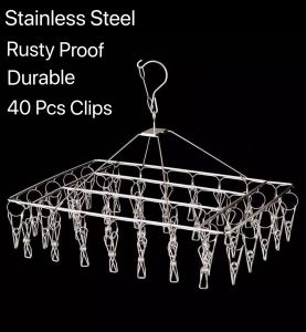 Hanger Drying Rack with 40 Clips Laundry Drip Hanger for Drying SocksBaby ClothesBrasTowelUnderwearHatScarf [LOCAL SELLER]