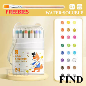 FIND 12/24/36 Colors Crayons set for kids Plastick Safe Non-Toxic Washable Drawing Crayon With Case