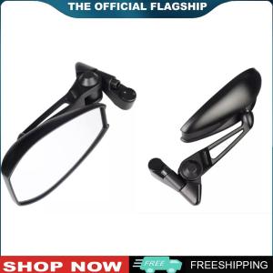 [TOPACE MALL]2Pcs Motorcycle Side Mirror Adjustable Anti-Glare HD Motorbike Handlebar End Side Mirror for Street Bicycle Motorbikes
