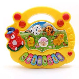 ของเล่นเปียโน คีบอร์ด ออแกน ดนตรี มีเสียง เสียงสัตว์ มีไฟ มีเพลง ใส่ถ่าน