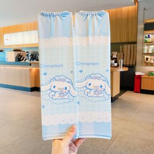 SOTOP Polyester Fibre Children Ice Silk Sleeves Cartoon Kuromi Sunscreen Sleeves Cute Sun Protection Thin Long Gloves Girl、Boy