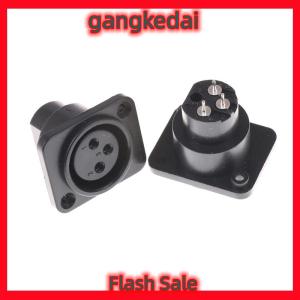 Gangke 2pcs XLR Female Jack 3 Pin 3-Pole Panel Mount Chassis Socket Connector