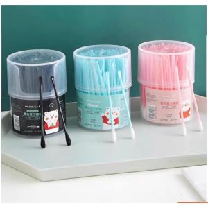 [Ready Stock+COD]  100pcs Ear Scoop Dual-head 2-in-1 Dual-function Use Cotton pads Cotton Swab