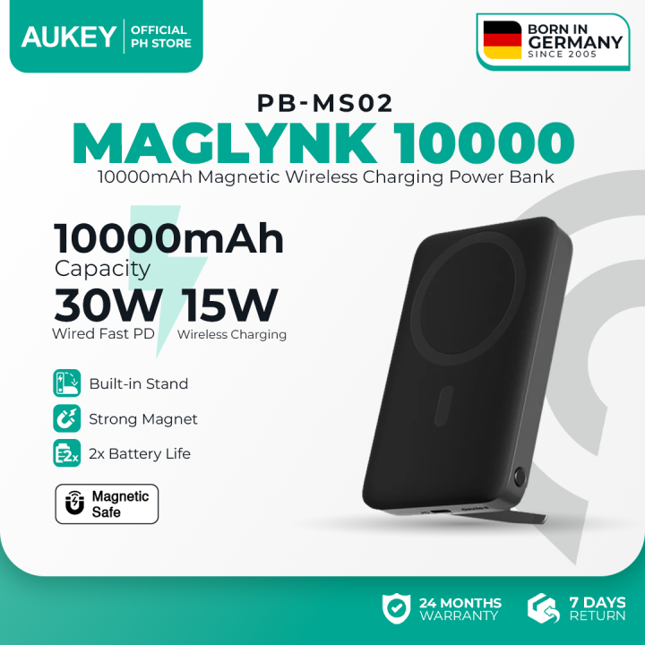 AUKEY PB-MS02 MagLynk 10000mAh Magnetic Wireless Charging MagSafe
