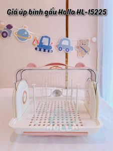 Khay úp bình sữa giá úp đa năng giữ vệ sinh bình sữa cho bé có quai hình gấu