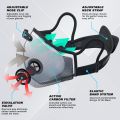 BASE CAMP M Plus Dust Mask, Breathable Reusable Face Mask with 6 Activated Carbon Filters for Woodworking Construction Mowing Grinding (Modern1). 