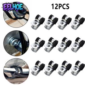 【EELHOE】 12 Pack 3/16 Inch Brake Line P-Clips With Rubber Lining Zinc Alloy Brake Pipe Clips For Automotive Repair [Auto Parts][funny day]