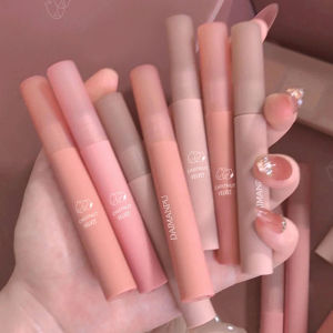 Chestnut Velvet Matte Liquid Lipstick Waterproof Lip Gloss Long Lasting Nude Lipstick Women Red Lip Tint
