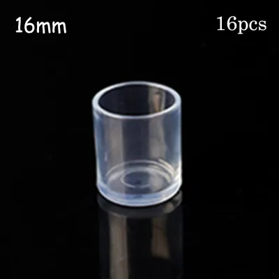 【Spot Express】16pcs 16/19/25/30MM PVC Chair Leg Cap Rubber Transparent White Feet Protector Pad Furniture Table Covers Round Bottom