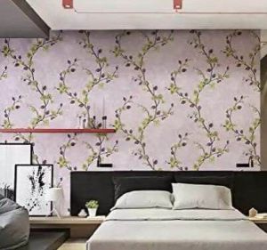 Wallpaper Dinding Bunga Sakura Pink Panjang 8Meter X 45Cm