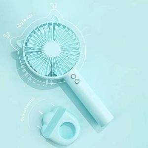 USB Rechargeable Multifunctional Handheld Portable Mini Fan Phone Holder Fan for Student Home Outdoor Sports Office Desktop Summer