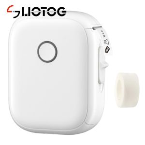 LIOTOG P12 Mini Protable Label Thermal Printer Bluetooth Wireless Label Printer with Label Sticker Portable Label Maker for Android/IOS Inkless