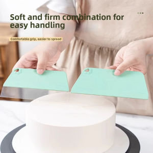 Multipurpose Cake Scraper Portable Soft Flexible Plastic Cake Smoother Icing Tool Professional Household Baking Tool