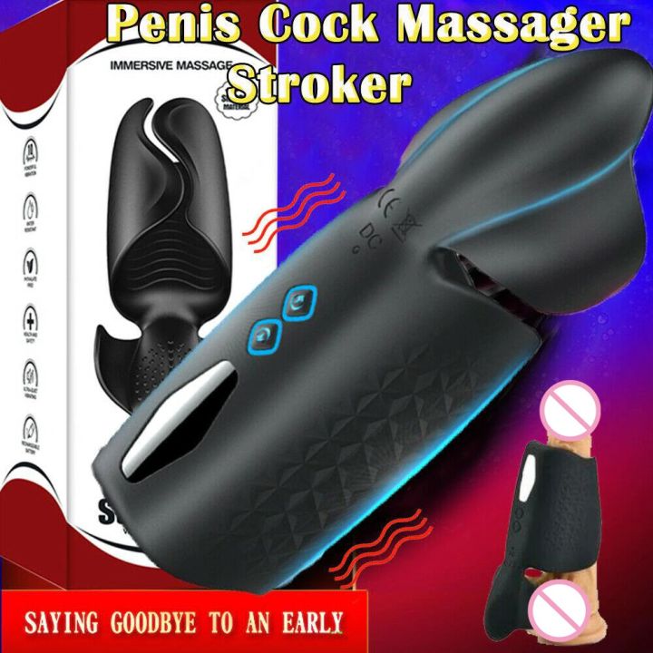 LCS™- [Free Lube and discreet packaging] Male Vibrator Masturbator Sex Toys  Penis Delay Trainer Massage Electric Glans Stimulate Multi-Use Methods  Vibration Adult Sex Toys for Men