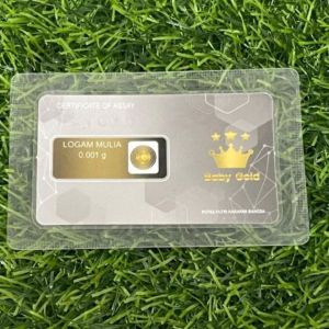 EMAS MINI 0.001 gram 24 karat Babygold Logam Mulia kecil batangan