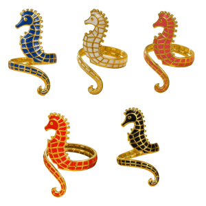 Trendy Seahorse Ring With Unique Oil Drop Design Made For Those Who Appreciate Quality Craftsmanship And Style