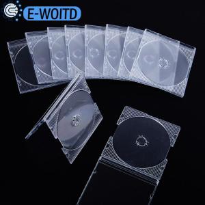 E-WOITD 5 10pcs Household Standard Single Disc Storage Boxes DVD Case CD Case Empty Clear Plastic CD Case Disc CD Box