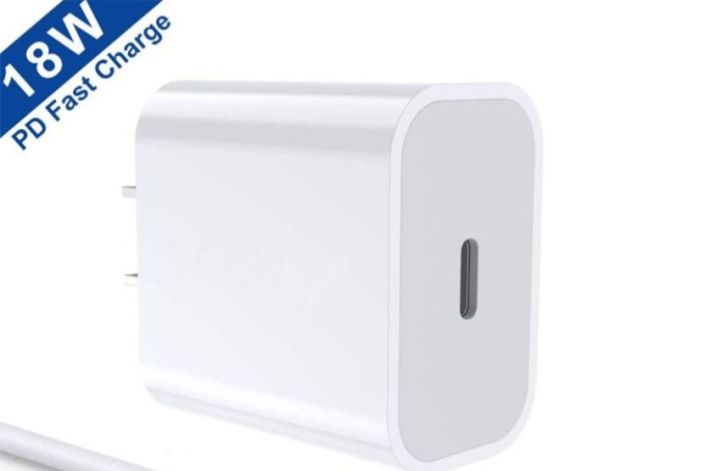 18W USB-C Power Adapter+USB-C To Lightning Cable Fast Charger