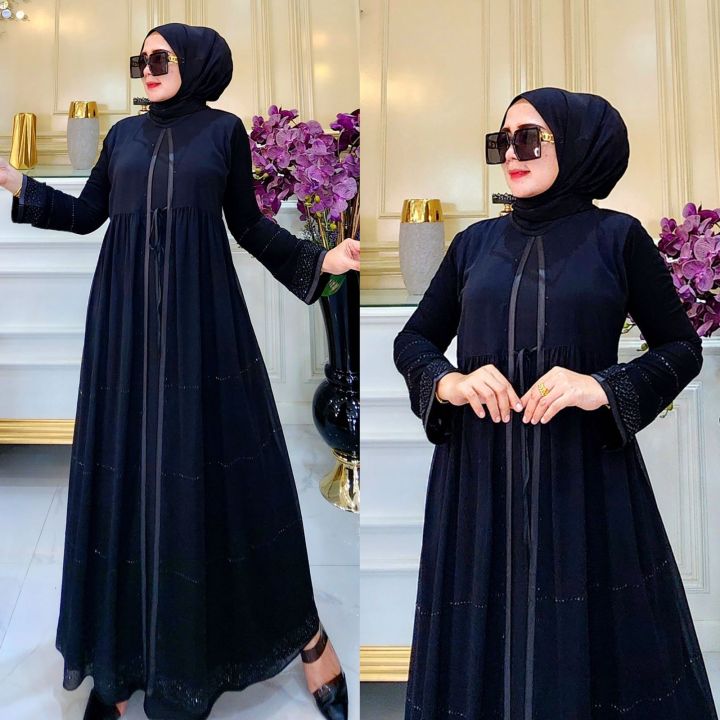 gamis hitam mewah