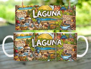 * 1 PC MUG WITH BOX * LAGUNA MUG DESIGN 11oz with BOX SOUVINER 1PC MUG ONLY