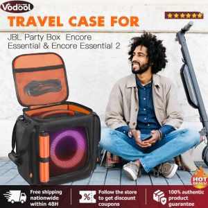 [Vodool Tool Outlet]JBL Partybox Encore Essential 2 Speaker Carrying Case with Lightweight Design and Extra Storage Compartments