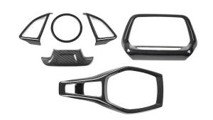 Cornerr Car Carbon Fiber Grain Center Console Decoration Cover Stickers Kit for Chevrolet Camaro 2017 Up Interior Accessories 4P7H5