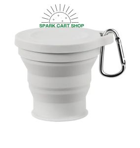 SPARK CART Collapsible Cup With Lid - 180ML Coffee Mug Travel Cup Folding Camping Cup