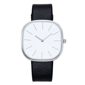 Ladies Big Square Dial Quartz Clock Watches Simple Casual Wide Leather Strap Wristwatches for Women Gifts