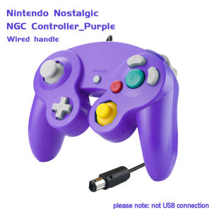 Nostalgic Classic Style Nintendo Gamecube Wired Controller Ngc Single Point Vibration Handle For Gaming Unpacked New Without Trigger Button