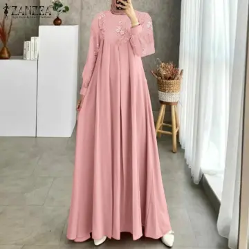 Shop Long Dress Lace Muslimah online Lazada .my