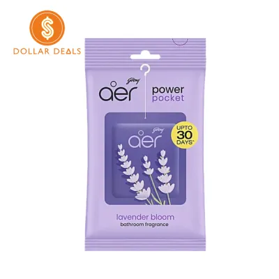 (MPQ x 6) Godrej AER Power Pocket Bathroom Freshener -| Lasts up to 30 days | Germ Protect | Viral 10g