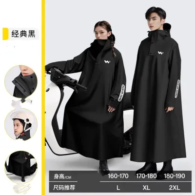 Long Waterproof Raincoat Rain Jacket Portable