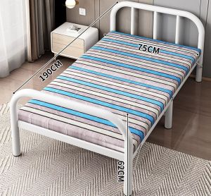 GENGYAN  เตียงพับ เตียงเหล็ก เตียงเดี่ยว เตียงนอนพับได้ เตียงพกพาในโรงพยาบาล นอนกลางวันและพักกลางวัน รุ่นอัพเกรด พับง่าย