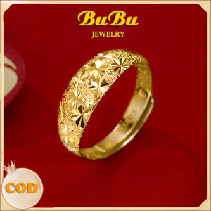 cincin emas titanium cop 916 gold plating Rings original lucky starry mens and womens jewelry opening adjustment Ramadan gifts 戒指