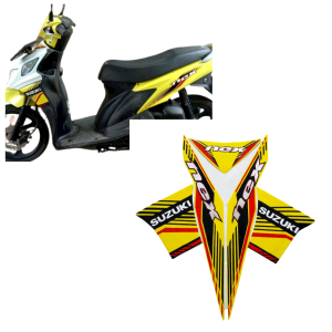 STIKER STRIPING LIS LES BODY MOTOR SUZUKI NEX TAHUN 2014 WARNA KUNING 1SET STANDAR
