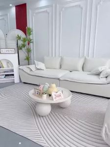 AUREO New Chenier cotton linen fabric sofa simple modern suitable living rooms and small households with a straight row