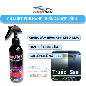 Chai xịt phủ nano chống nước kính phủ bóng sơn xe ô tô - Chống nước bề mặt kính cận kính mũ - DIY Nano
