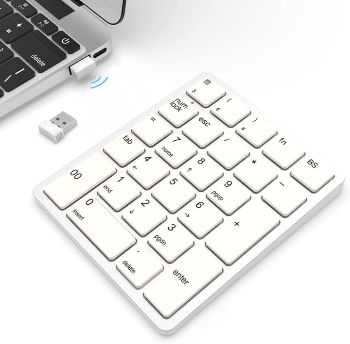 Jomaa Wireless Number Pads, Numeric Keypad Numpad 26 Keys Portable 2.4 ...