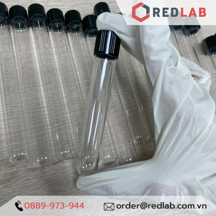 Ống nghiệm có nắp ONELAB Ø 13 16 18 20 25 mm, thuỷ tinh boro 3.3 chịu ...