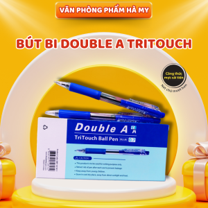 (Hộp 12 Cây) Bút bi Double A Tritouch 0.7mm bút bi cao cấp bút mực xanh bút bi nét đậm DBP-107