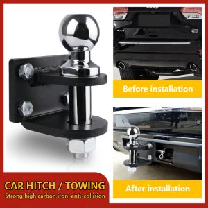หัวบอลลากพ่วง 2 นิ้ว หัวบอลลากรถ เรือ ลาก สีดำ/ตัวครอบหัวบอล หัวลากเทรลเลอร์ Trailer Coupler สำหรับหัวบอล 2x2นิ้ว ชุดลากเรือ อุปกรณ์ต่อเสริมกันชนท้าย ชุดลากจูงรถ