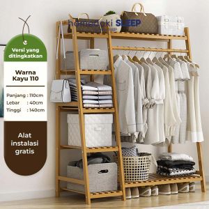Homedoki Rak Baju Gantung / Stand Hanger / Rak Baju / Rak Pakaian / Rak Gantung Baju Kayu