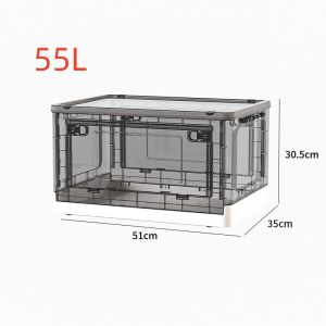 SGLOBFY 127L Large Capacity Storage Box with Movable Wheels Foldable 67.3.64.40CM Toys Basketball Dolls Storage